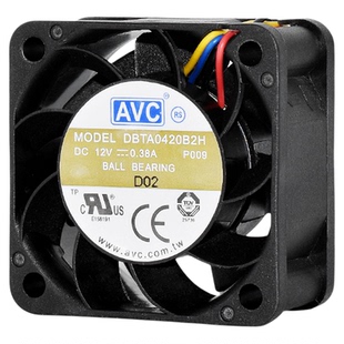 原装AVC DBTA0420B2H暴力4020 12V 0.38A 4CM服务器散热器PWM风扇