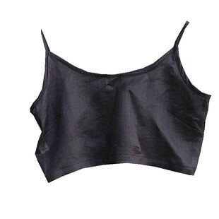 夏季清透背心吊带女装新款休闲百搭宽松苎麻打底背心女抹胸白色