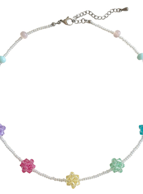 sanni梦里甜蜜浪漫水晶项链女