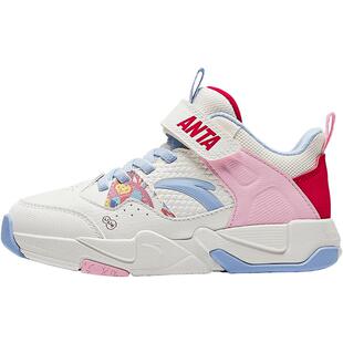 安踏儿童板鞋春夏新款高帮童鞋男女宝宝篮球文化鞋小童运动鞋