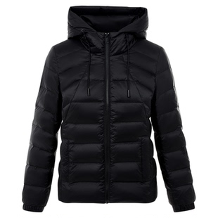 朗姿鹅绒短款连帽修身休闲排骨羽绒服女2025年冬季新款