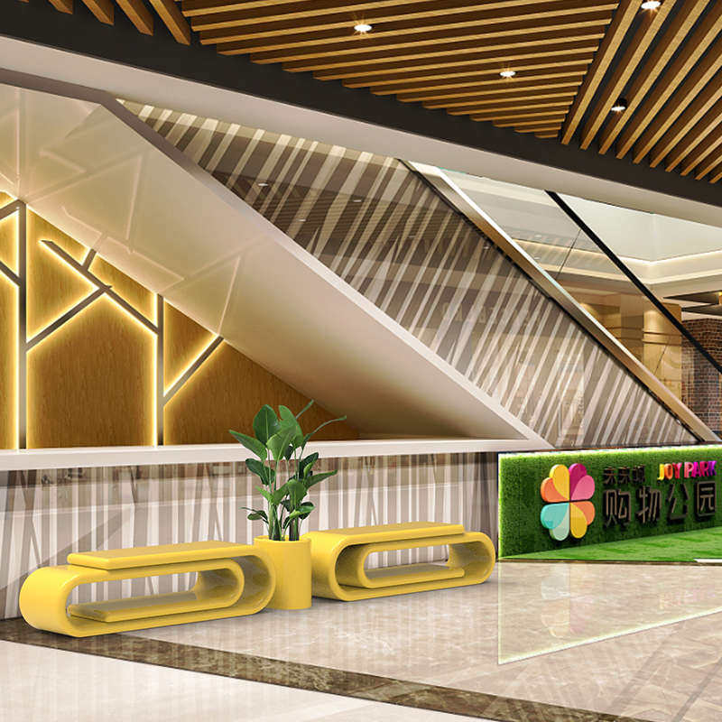 厂家直销玻璃钢花盆座椅组合商场广场美陈休息凳个性环形休闲座椅