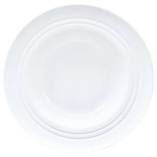 妙HOME出口欧式纯白骨瓷西餐盘深汤盘意大利面盘沙拉盘意粉