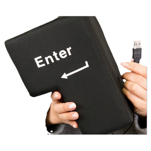 外接键盘enter睡靠枕发泄超大号回车键USB电脑办公键盘程序员减压