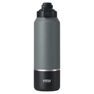 TYESO泰硕不锈钢手提运动水壶2000ml大容量保温杯户外便携直饮杯