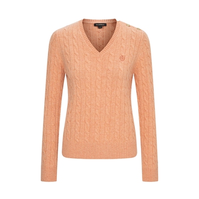 Scofield女装英伦风V领针织衫