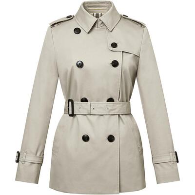 【专柜正品】Hazzys哈吉斯26春季新品短款双排扣风衣休闲通勤外套