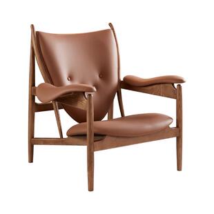 主人酋长椅阳台书房客厅单人真皮设计师意式实木复古休闲沙发椅子