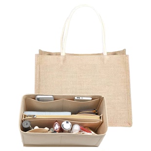 适用MUJI无印A4黄麻布内胆包撑型收纳整理内衬袋A6防污脏包中包袋