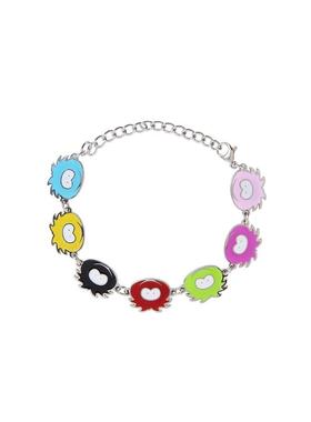 SAZ彩虹色小煤球可调节情侣手链