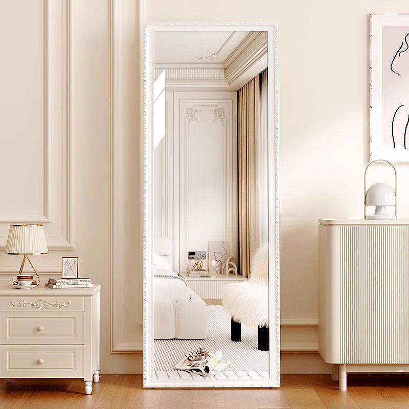 新款直销高级感欧式全身镜家用落地镜子服装店立体可移动网红试衣