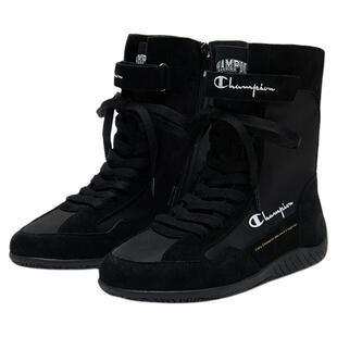 Champion冠军女童鞋25冬季新款潮流红色运动高帮魔术贴拳击靴靴子