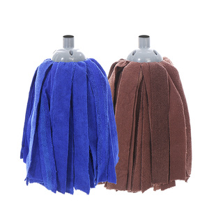 舒朗热销超细纤维拖把头 300克大圆头家用吸水替换装单头墩布头