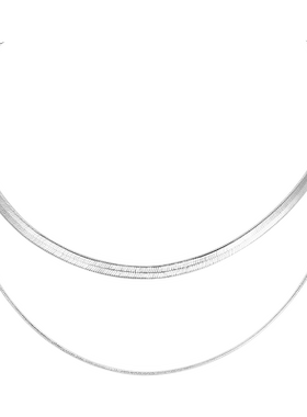 双层蛇骨链项链叠戴ins小众设计