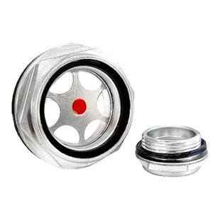 铝油镜油窗六角旋入式油位视镜油标空压机减速机液位圆形观察孔