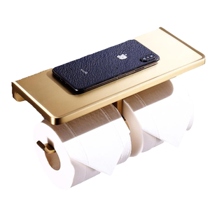 德国海德曼卫生间厕纸架卷纸架壁挂置物架手纸架隔板置物台牙杯架