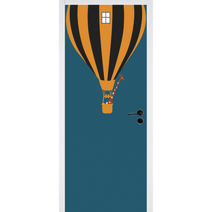 卡通门贴纸整张自粘儿童房装饰衣柜贴纸翻新防水卫生间玻璃门贴画