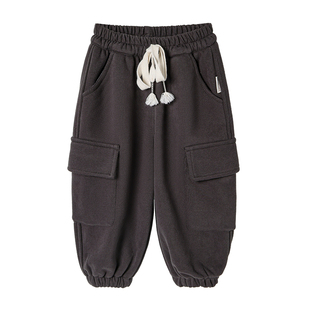 女童裤子秋冬2025新款韩版洋气儿童宽松加绒小女孩秋装休闲灯笼裤