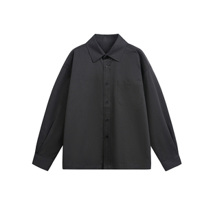 Dream made 老钱风极简人夫感长袖衬衫男春秋季休闲内搭情侣衬衣