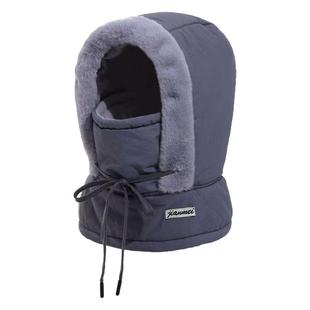 冬季骑车保暖帽子女护耳加绒加厚防寒面罩围脖一体帽防风骑行帽