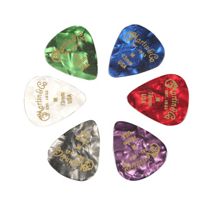 指弹中国 美产正品 Martin 马丁0.46-0.96mm 赛璐珞 磨砂吉他拨片