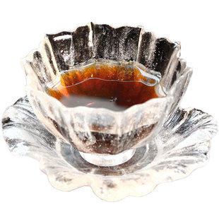 冰冻烧琉璃莲花茶盏大号高档颜值主人杯花信闻香杯品茗杯垫女茶杯