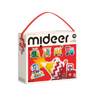 mideer弥鹿儿童入门拼图1岁2宝宝幼儿艺术家益智启蒙大块动物玩具