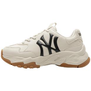 MLB男鞋女鞋老爹鞋运动鞋2025冬季新款小白鞋厚底鞋子透气休闲鞋