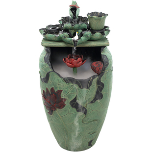 匠心坊中式茶室客厅造景装饰阳台落地流水摆件循环水室内水景景观