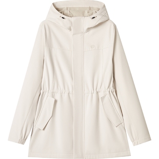 TECTOP探拓户外女士软壳衣加绒远红外升温收腰显瘦防泼水弹力外套