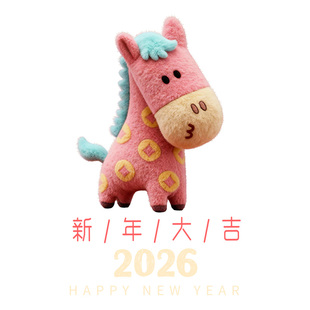 过年装饰窗贴玻璃贴纸静电贴门贴银行店铺新年2026年马年春节布置