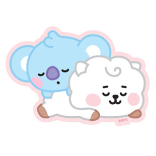 韩国BT21反复贴纸宝宝大贴纸防水手账杯子电脑手机装饰贴画B