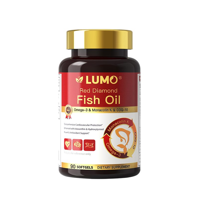 LUMO进口深海鱼油omega3软胶囊90粒红曲米辅酶Q10中老年血管8合1