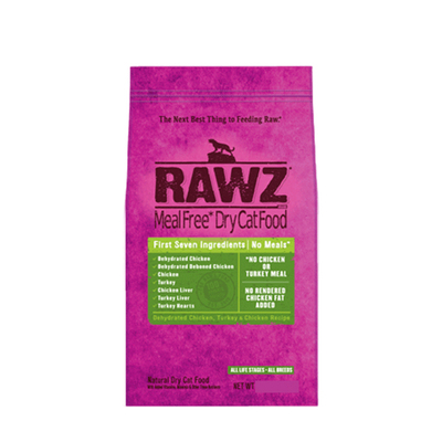 【自营】rawz罗斯低温慢煮高蛋白鸡肉火鸡成幼全猫粮1.75磅*2包