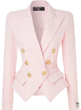 【反季特惠】BALMAIN 秋冬女纽扣缀饰牛仔西装外套