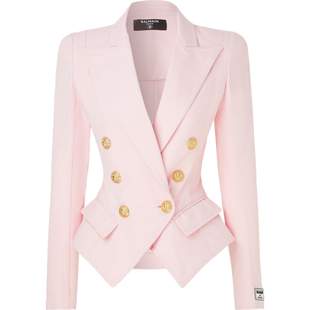 【反季特惠】BALMAIN 秋冬女纽扣缀饰牛仔西装外套