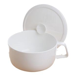 带盖陶瓷泡面碗学生宿舍方便面碗带手柄家用釉下彩微波炉专用面碗