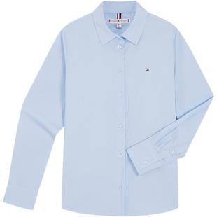 Tommy秋冬女装微弹府绸通勤学院风商务休闲正装长袖衬衣衬衫外套