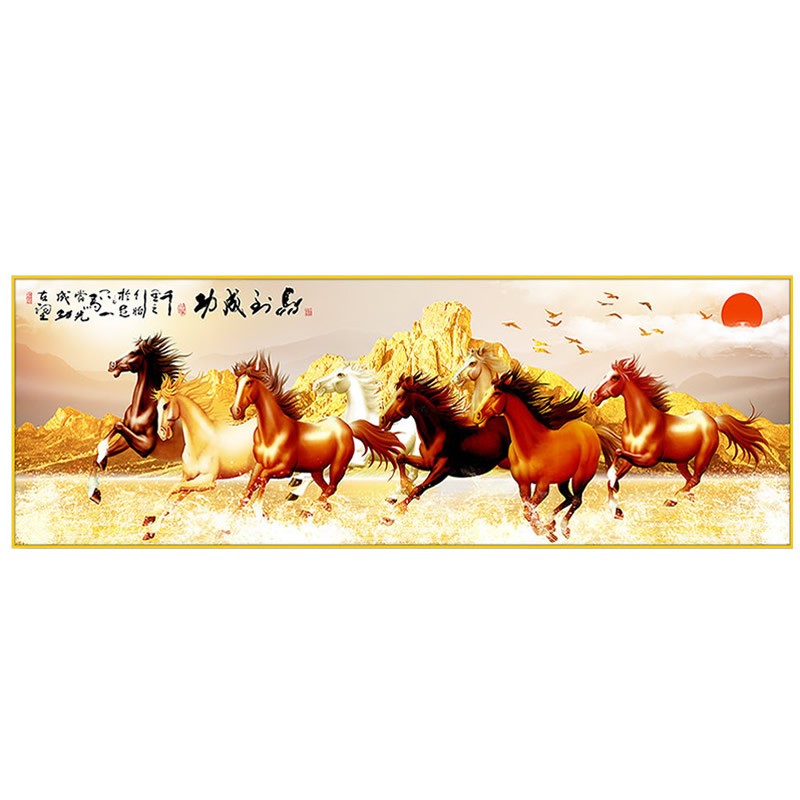 马到成功钻石画方钻满钻十字绣