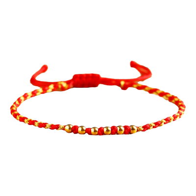 本命年红绳黄金手绳女转运珠