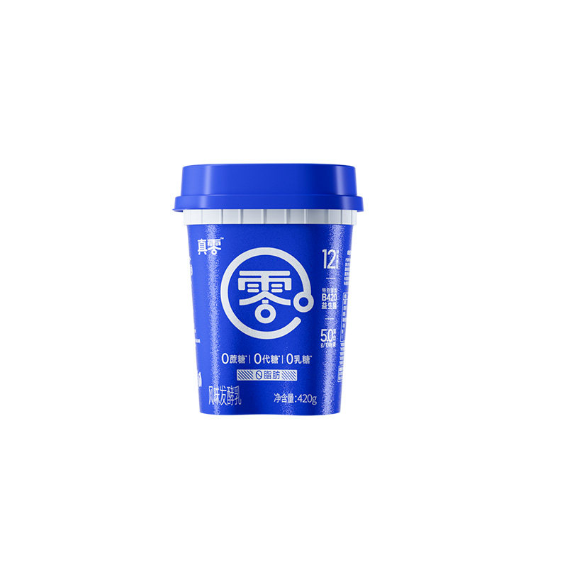 真零酸奶小蓝罐B420益生菌0脂防0乳糖低温原味纯酸奶营养酸奶碗