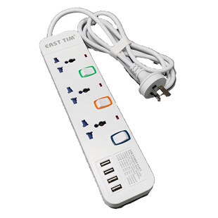 澳规澳标插排插座澳洲澳大利亚新西兰拖线板带USB黑白色旅游留学