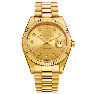 海鸥表18K金表轻奢男女款手表自动机械表情侣腕表7055新年礼物