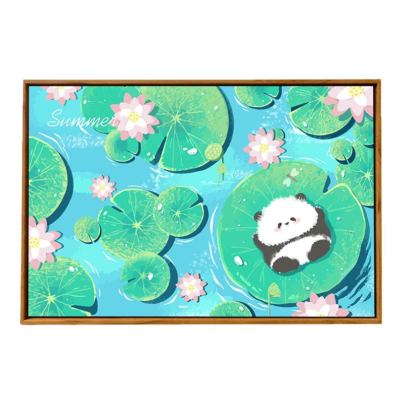 丙烯diy数字油画手绘画画装饰画