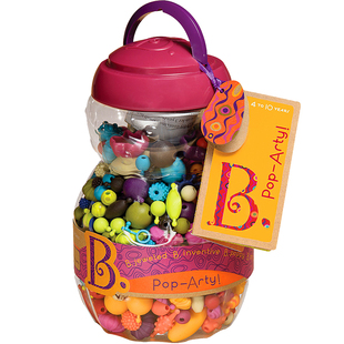 比乐B.Toys串珠波普珠珠500粒儿童玩具无绳设计串珠子手工DIY女孩