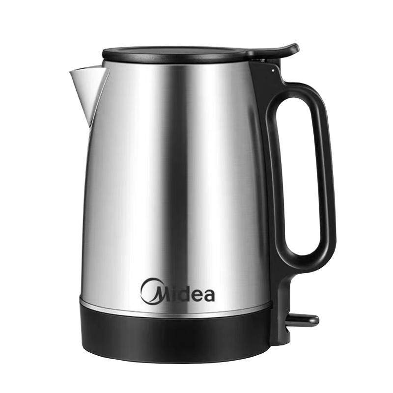美的家用电热水壶快速烧水壶办公司泡茶壶304不锈钢开水壶1.7L