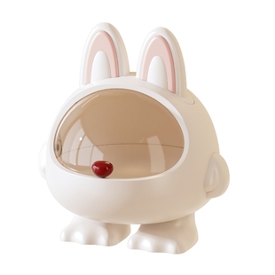 小怪兽收纳盒桌面摆件收纳盒防尘翻盖收纳发饰玩具零食杂物整理盒