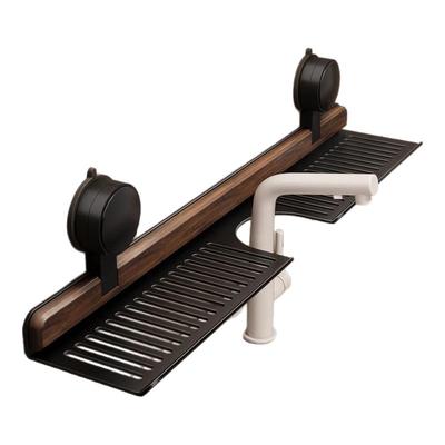 胡桃木卫生间吸盘置物架