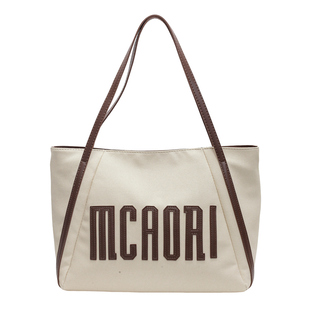 托特包女大容量2025新款帆布包上班通勤高级感单肩包黑色百搭包包