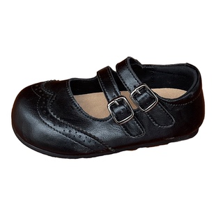 2026春季新款儿童软底女童雕花小皮鞋宝宝单鞋女童布洛克公主鞋子